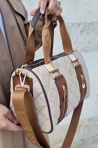 Miami Polo Clup Geantă de mână și de umăr de dimensiuni mari, matlasată, neagră