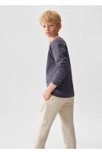 MANGO Kids Άνετο κομμένο βαμβακερό παντελόνι jogger