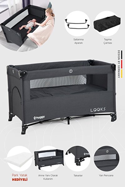 Huggy Looks 5 In 1 Anne Yani Park Yatak Oyun Parkı+yatak 60x120