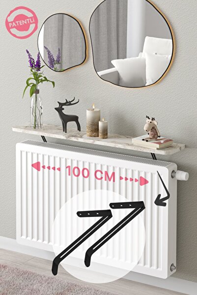 lefty Petek Üstü Uçan Raf Dresuar Kalorifer Peteği Rafı 100 X 18 Cm Efes Gri ...