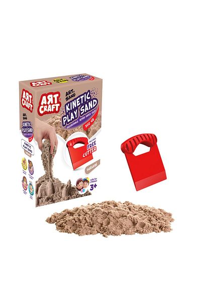 Doğan Oyuncak Dünyası Natural Kinetic Play Sand with Accessories (500 Gr.) - Art Craft Kinetic Sand Set - Art Sand Sand