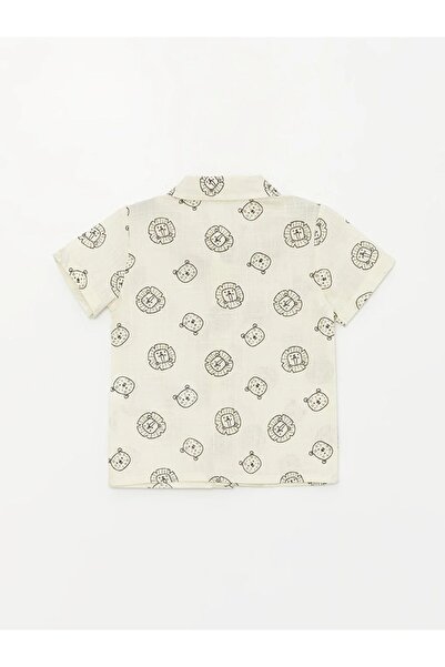 LC Waikiki LCW baby Short Sleeve Printed Baby Boy Shirt and Shorts 2 Pieces Set