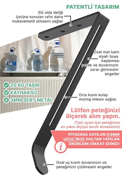 lefty Petek Üstü Uçan Raf Dresuar Kalorifer Peteği Rafı Kitaplık 100 X 18 Cm Beyaz Gümüş Oval Kesim