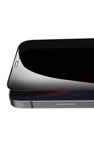 Powerfox iPhone 12 Kırılmaz Cam Privacy Hayalet Tam Kaplayan Ekran Koruyucu