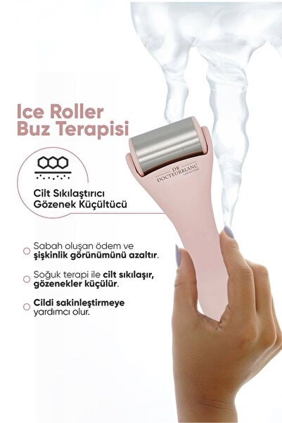 docteur blanc Ice Roller Buz Terapisi Cilt Sıkılaştırıcı Masaj Aleti Pembe
