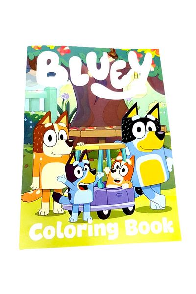 şahane parti Bluey Coloring Book - Αυτοκόλλητο και μάσκα πίσω εξωφύλλου