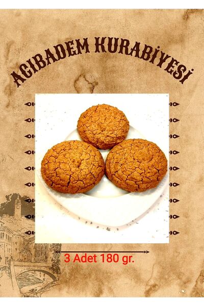 HANZADE GURME Acıbadem Kurabiyesi Çıtır Taze Üretim 3 Ad. 180 Gr.