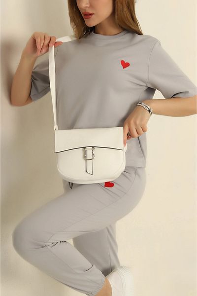 citycenterfashion Geantă de damă cu cataramă argintie cu închidere magnetică pentru umăr cty-lbn-3355