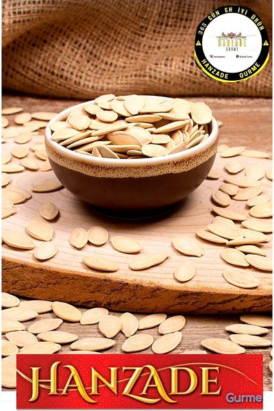 HANZADE GURME Low Salt Roasted Double Large Size Pumpkin Seeds 200 Gr