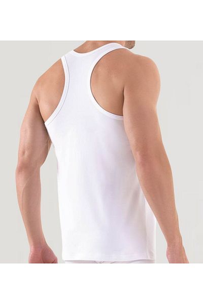 marufshop Men's Slim Fit Lycra Combed Cotton Sports Undershirt - 1 Piece