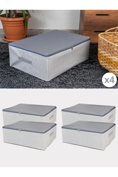 AYHANHOME Βαλίτσα Mega Size Under Bustard - Organizer ντουλαπιών 4 τεμαχίων, αποθήκευση και οργάνωση αποθεμάτων 75x40x20
