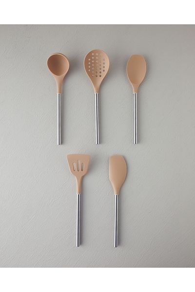 English Home Beige Serving Utensil - Fancy Mix Silicone