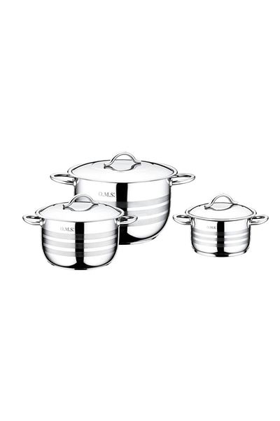 OMS PASLANMAZ 3-Piece 6-Piece Aşiret Cookware Set Simple