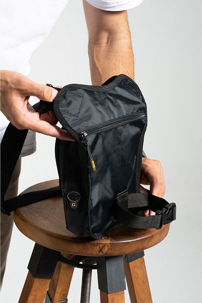 KASVA DERİ Impertex Waterproof Fabric Leg Bag, Waist Leg Bag Suitable for Motorcycle Couriers