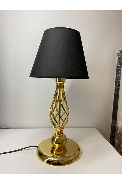 asellus Luxury Exclusie Gold Twirl Lampshade, Table Lamp, Stylish Decoration Lamp, Lampshade Desktop Lamp