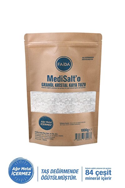 Faida Medisalt'o Granül Kristal Öğütülmemiş Kaya Tuzu 1000 Gr