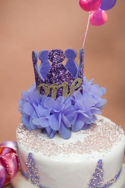 damlakids 1 yaş doğum günü tacı lila Gold