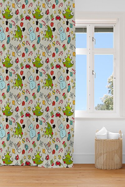 EVSEHOMES НОВОРІЧНИЙ СНІЖНИЙ ЧОЛОВІК ЦИФРОВИЙ ДРУК ОДНОКРИЛЬНА ФОНОВА ШТОРКА