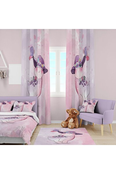 EVSEHOMES ДИТЯЧИЙ КОМПЛЕКТ «ДИНОЗАВР У КАПЕЛЮХУ» (ФОНОВА ШТОРКА, ПОКРІВЛЯ ДЛЯ...