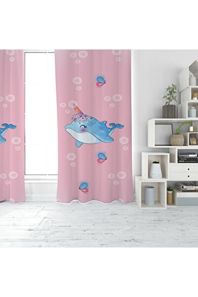 EVSEHOMES Рожевий єдиноріг Дельфін Цифровий друк Однокрилий фон Завіса