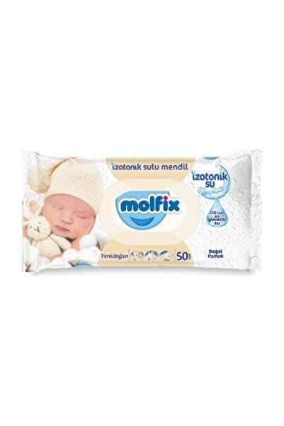 Molfix Izotonik Sulu Yenidoğan Islak Havlu 50 Adet X 12 Paket : 600 Yaprak