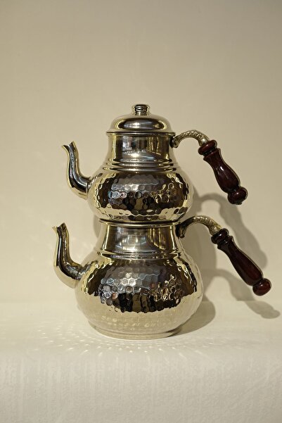 GABAALTI Gaziantep Bakır Çaydanlık Takımı Ağır El Dövmesi Büyük Boy