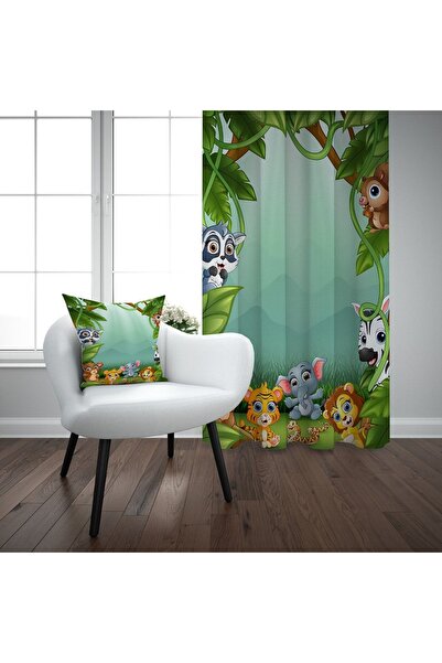 EVSEHOMES Милі лісові тварини Дитяча кімната Однокрила штора