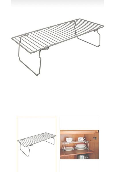 LeesHome 2 τεμάχια Organizer ντουλάπας Μεταλλικά ράφια 47 cm με πτυσσόμενα πόδια