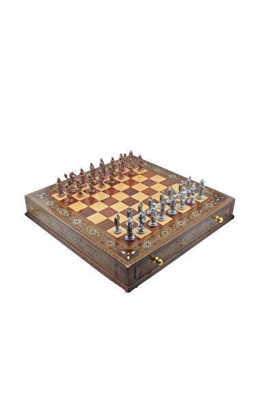 Gift Home Gifthome Metal Satranç Takımı Battal Osmanlı & Bizans Antik Sedefli...