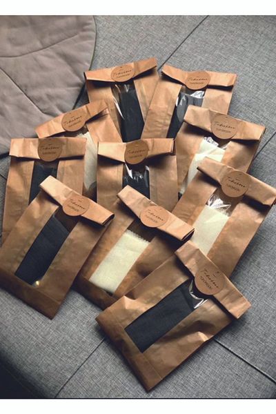 eylülün etiket fabrikası Kraft Window Package 15-33 Cm. Sizes - 10 Pieces