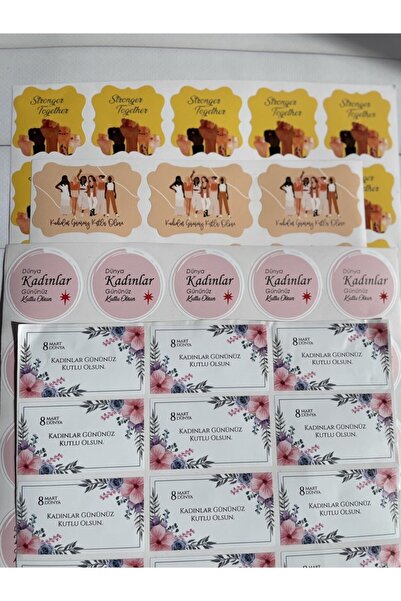 eylülün etiket fabrikası Eticheta Ziua Femeii - Mix 4 Model 5 Si 7-5 Cm. Auto...