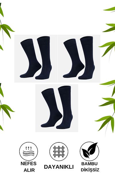 stellare Men's Bamboo Socket - Set of 3 Long Summer Socks