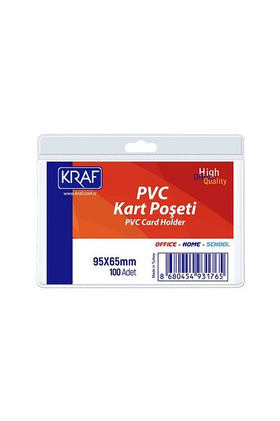 KRAF 95x65 mm Horizontal PVC Card Bag - 1 Piece