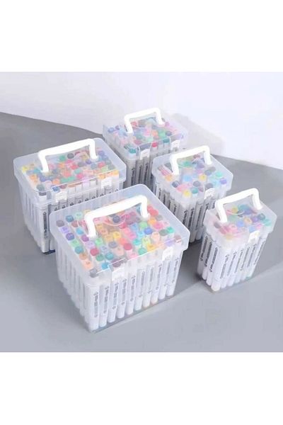 DÜVENCİ TİCARET 60 Colorful Marker Painting Pens Set