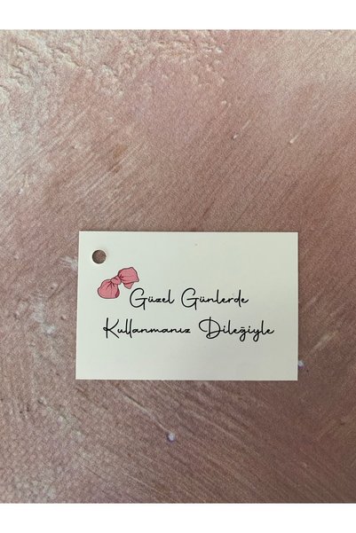 eylülün etiket fabrikası Wishing You to Use in Beautiful Days Mixed 3 Models Flat Cut Non-Adhesive Sticker 6-4 Cm- 50 Pieces