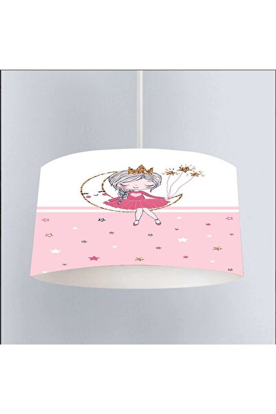 EVSEHOMES Pembe Şeritli Ayda Kız Çocuk Avizesi Ea5019