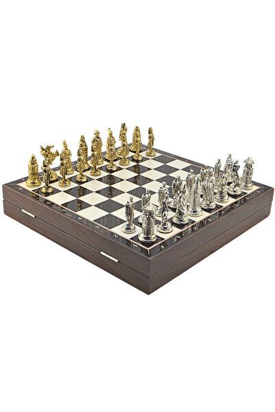 Gift Home GiftHome Büyük Boy Metal OSMANLI-BİZANS Satranç Tk. Parlak ve Ceviz...
