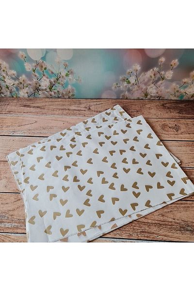 eylülün etiket fabrikası Gold Hearted Pelur Paper / Packaging Paper 50 Pieces