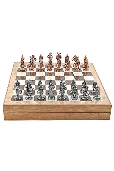 Gift Home Gifthome Orta Boy Metal Ispanyol Satranç Takımı Antik Ve Rustik Des...