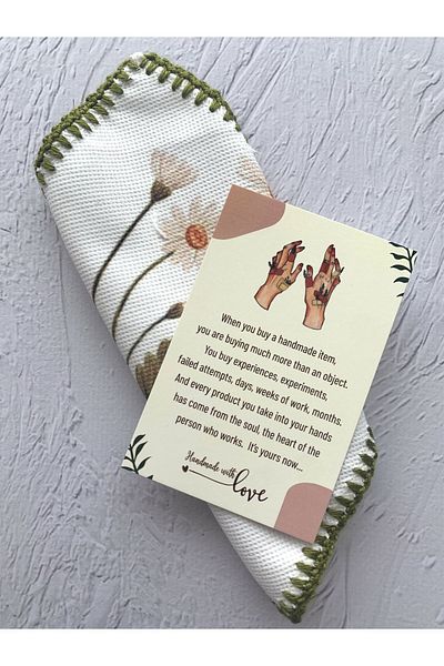 eylülün etiket fabrikası Felicitare de mulțumire în limba engleză cu tematică realizată manual - Handmade With Love - Handmade - Notă - 30 de bucăți