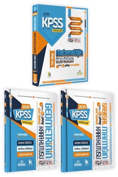 Karakutu Yayınları Kpss Matematik Tek Kitap-geometri Ve Sayısal Mantık Kara K...