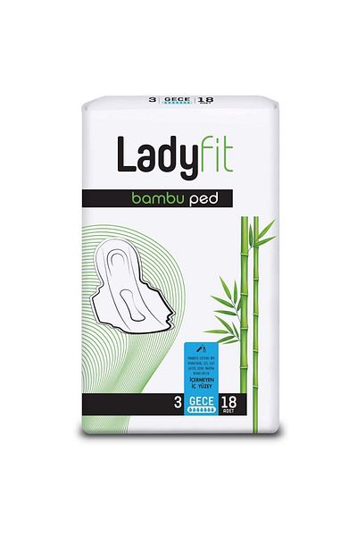 Lady Fit Bamboo Pad Super Night 18 Pads