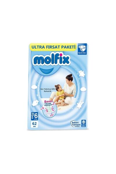 Molfix 6 Numara Bebek Bezi 62’li