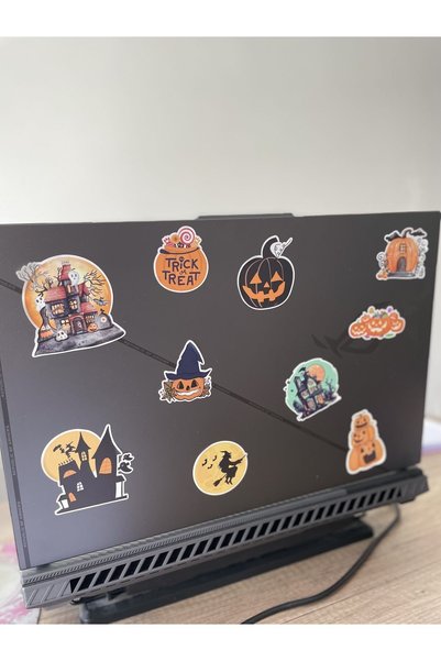 eylülün etiket fabrikası Halloween -2 Themed Opaque Sticker Set - (2 Set / 38 Stickers)