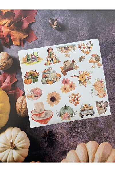 eylülün etiket fabrikası Set nou de toamnă - Autocolant opac cu efect de acua...