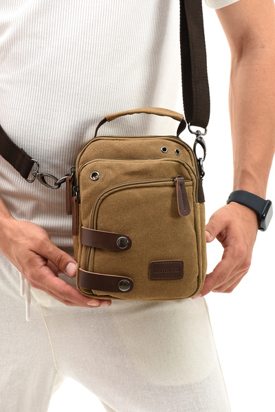 By Hakan Eba-8681 Бежева полотняна сумка через плече, сумка-пошта