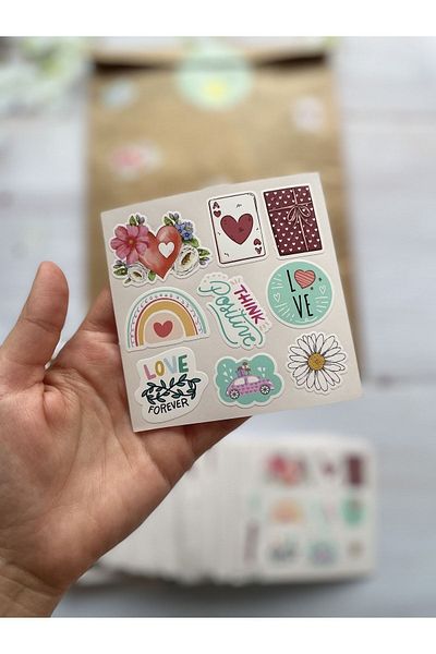eylülün etiket fabrikası Notebook - Laptop - Tablet - Phone - Water Bottle - Water Bottle - Mini Opaque Sticker Set-3 (TOTAL 5 SETS)