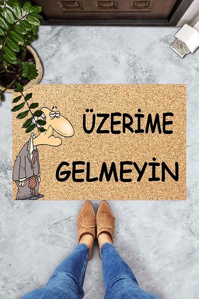 on the clouds Decorative Door Mat with Digital Printed "Do Not Come on Me