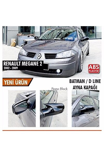 Mayuk Dizayn Renault Megane 2 (2002-2009) Uyumlu Batman Yarasa Ayna Kapağı Ve Montaj Bandı ----