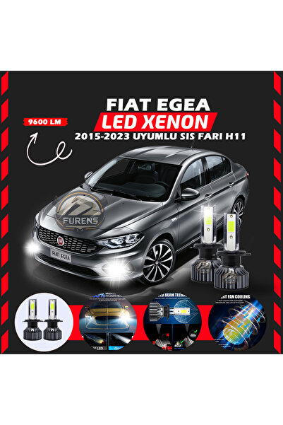 SHOOPLAA Fiat Egea 2015-2023 Sis Farı Uyumlu Şimşek Etkili Led Xenon Pro Seri...